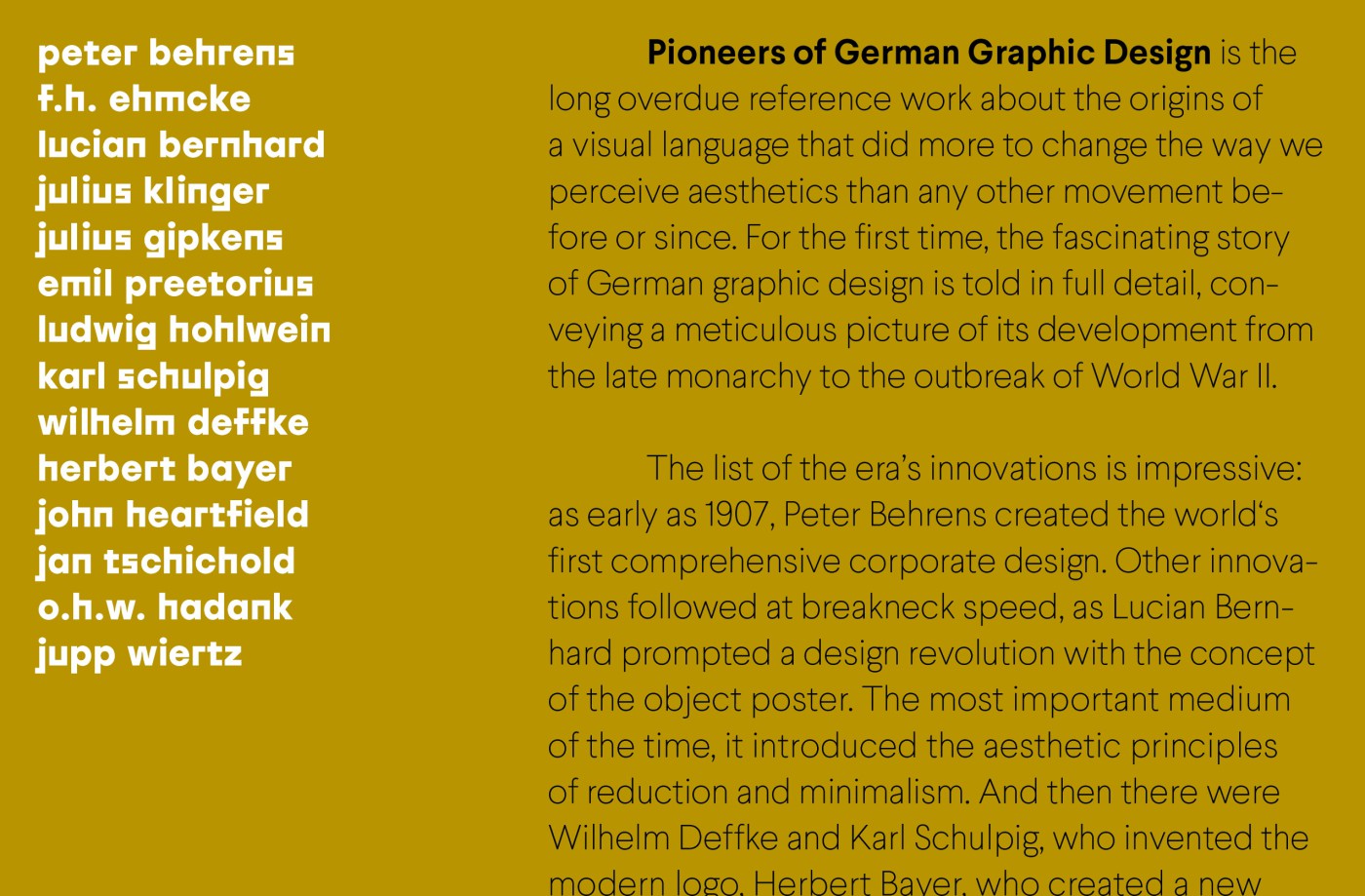 vista &mdash; Designstudio for communication design in d&uuml;sseldorf | The invention of graphic modernism