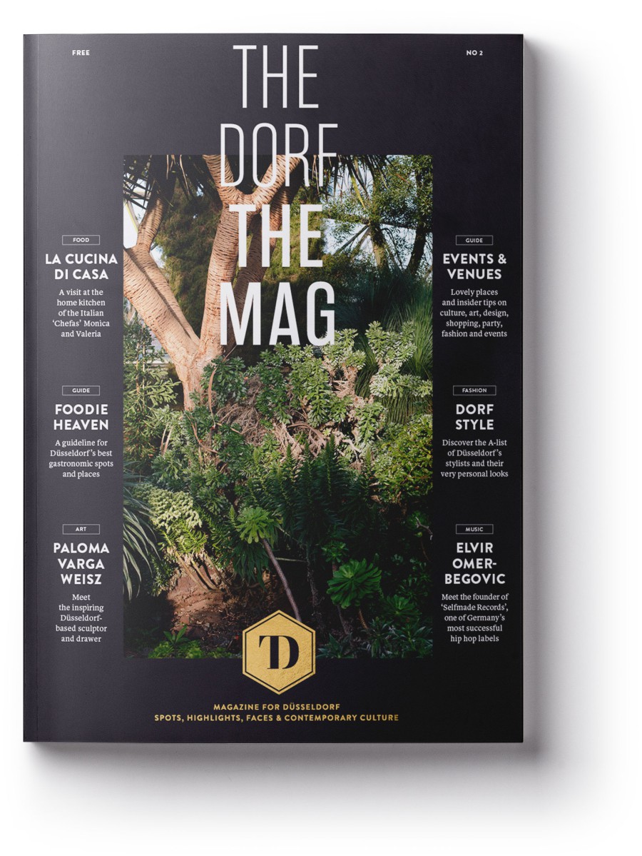 Cover of THE DORF THE MAG No. 2, featuring lush botanical photography against a dark background, from 2018